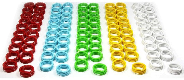 Spiral rings 18mm, mixed