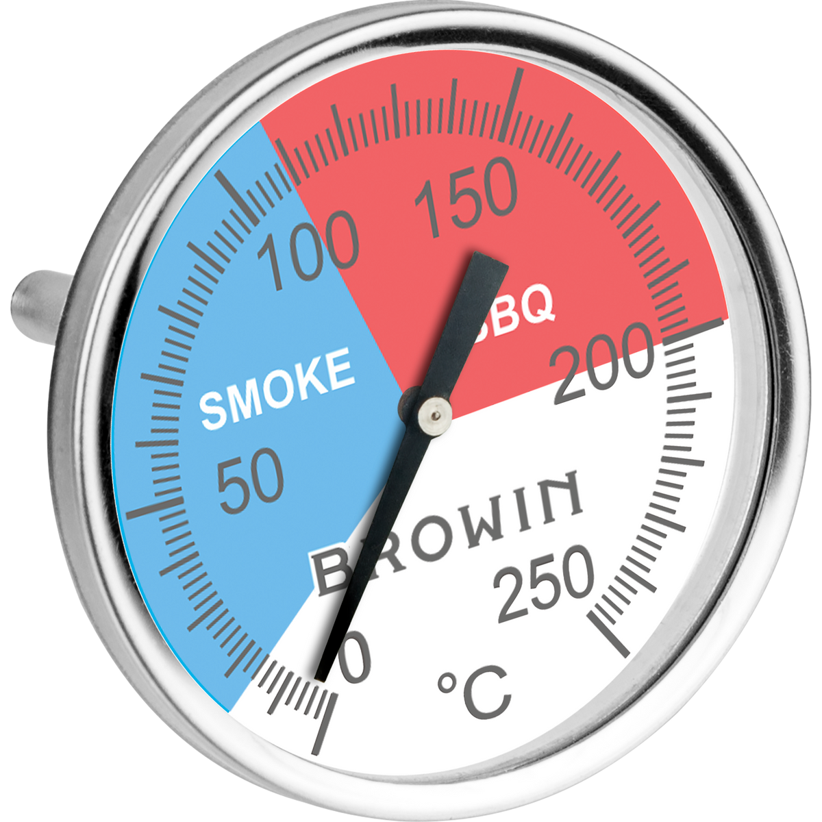 Räucherofen- und BBQ-Thermometer 0–250 °C, 5,2 cm