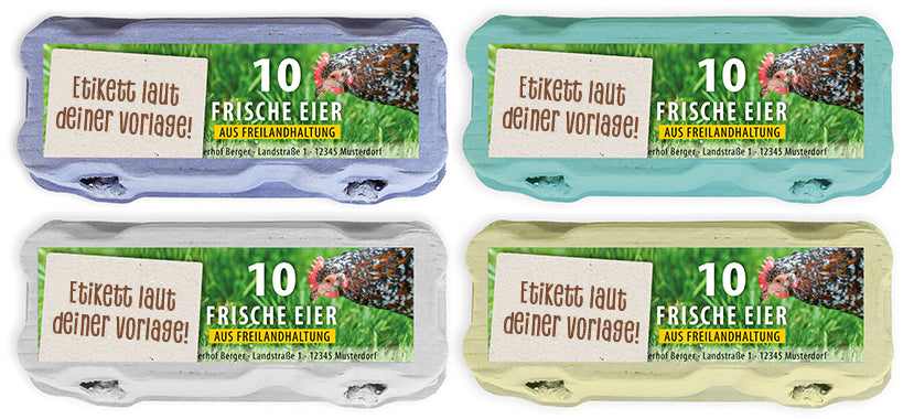 6er Eierschachtel-Etiketten laut deiner Druckvorlage