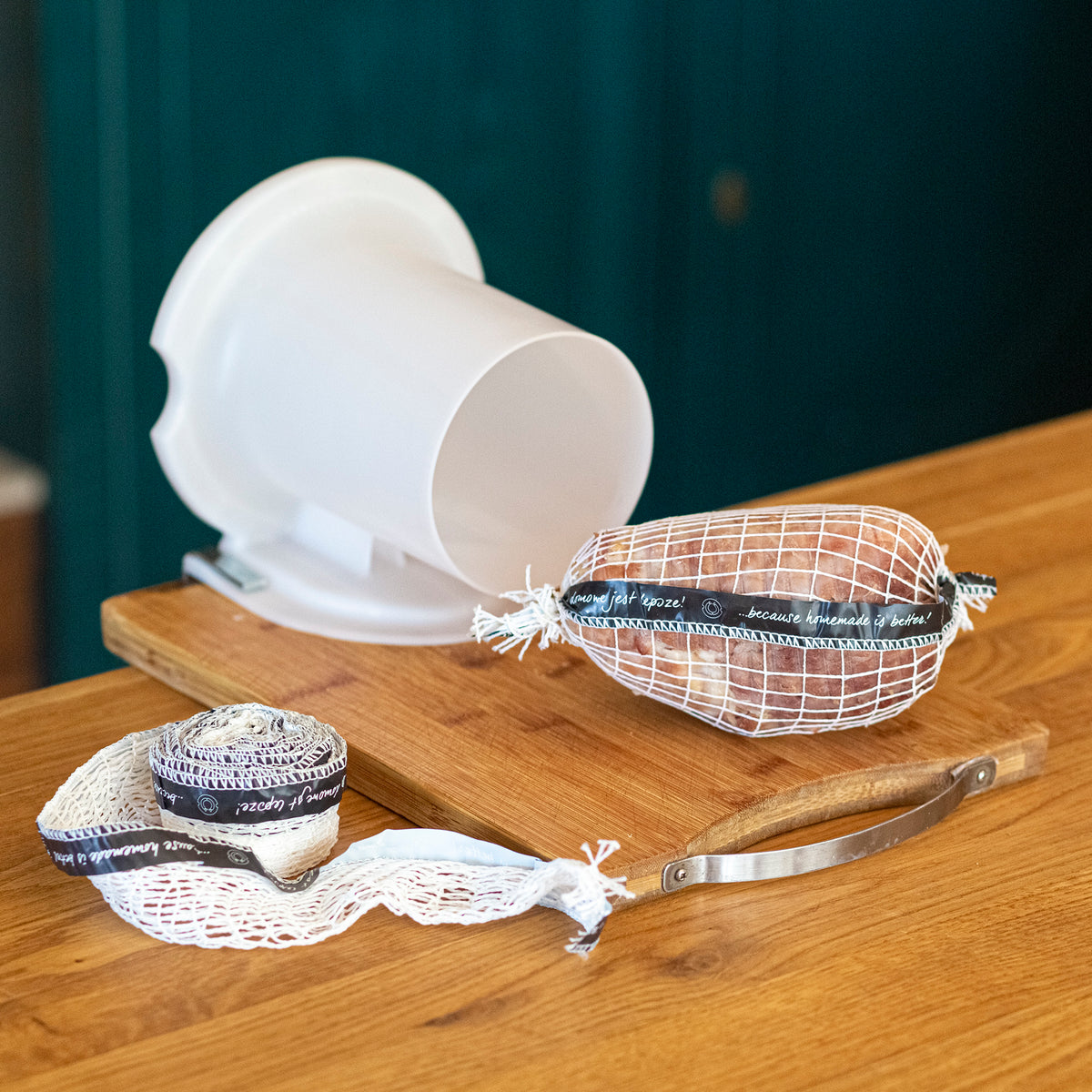 Wurst- und Fleischnetz mit Etikett 15 cm x 4 m, bis 125 °C