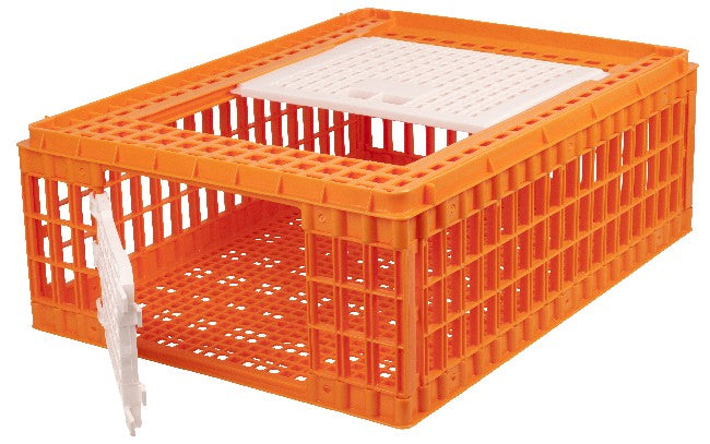 Caisse de transport pour volaille orange 77x58x29cm