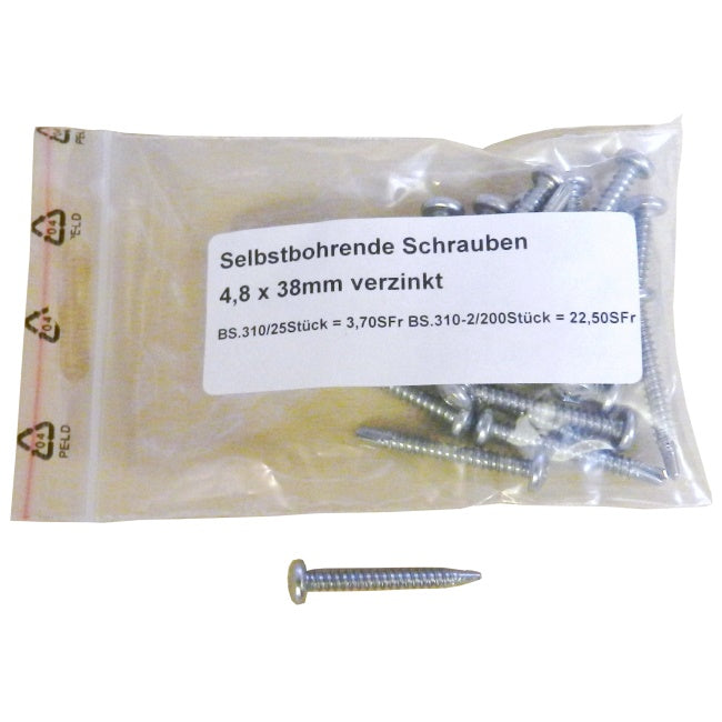 Selbstbohrende Schrauben 4,8x45mm verzinkt 100 Stück