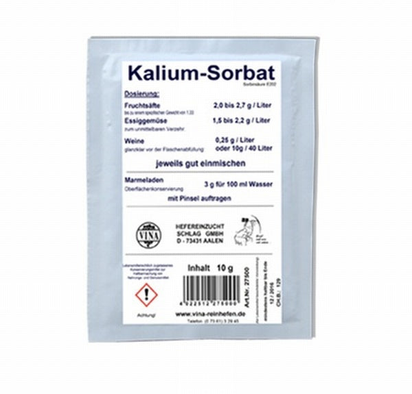 Sorbate de potassium en sachet de 10 g
