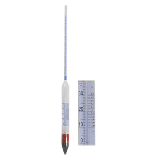 Saccharomètre 0-25% mas. avec thermomètre