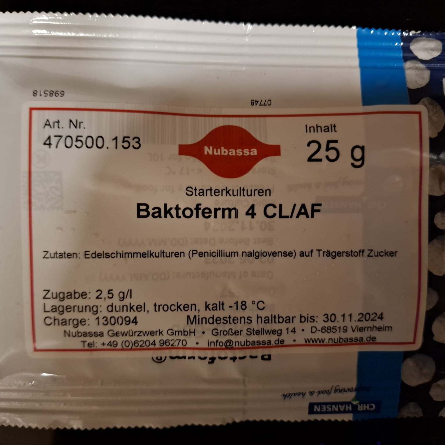 Edelschimmel, Baktoferm 4 CL/AF
