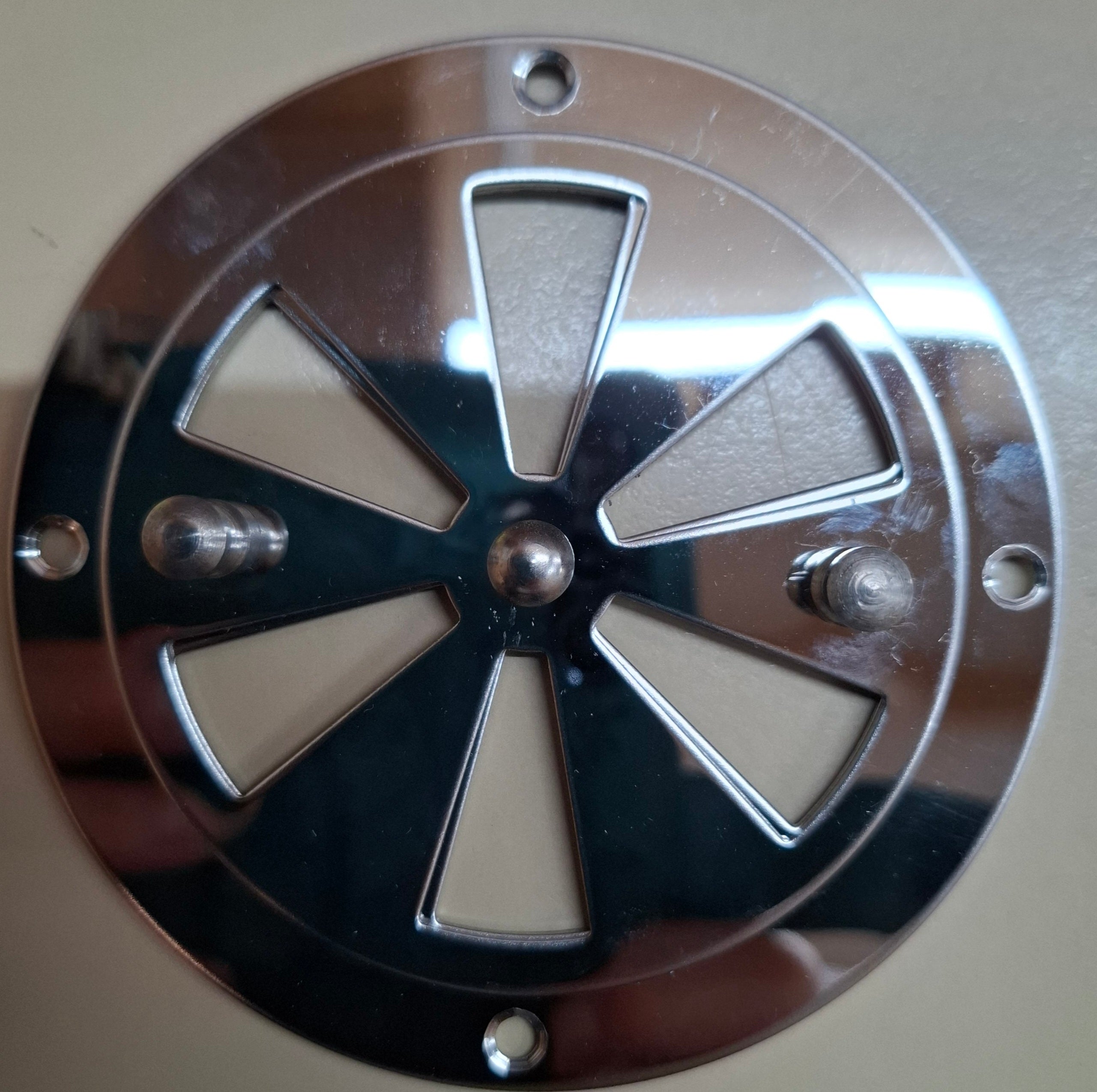 Edelstahl Luftrosette 85mm