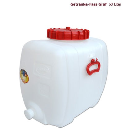 Fût à boisson Graf ovale blanc de 60 l