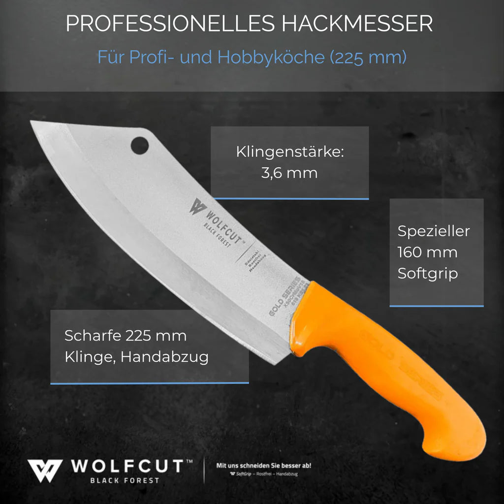 WOLFCUT Gold Hackmesser 22,5cm