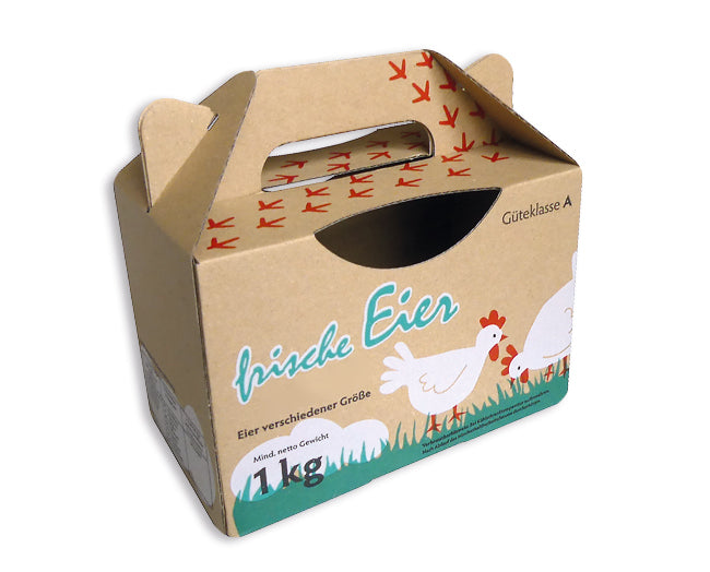 Boîte d'œufs de 1 kg avec impression 160 pièces