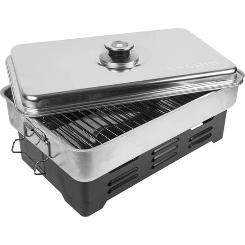 Tragbarer Tischräucherofen mit Thermometer und Räucherchips