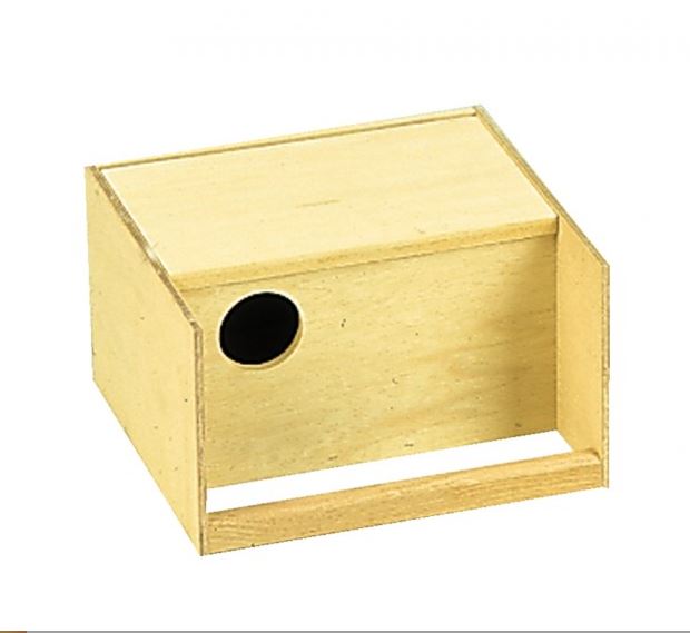Nichoir pour perruches avec perchoir d'approche