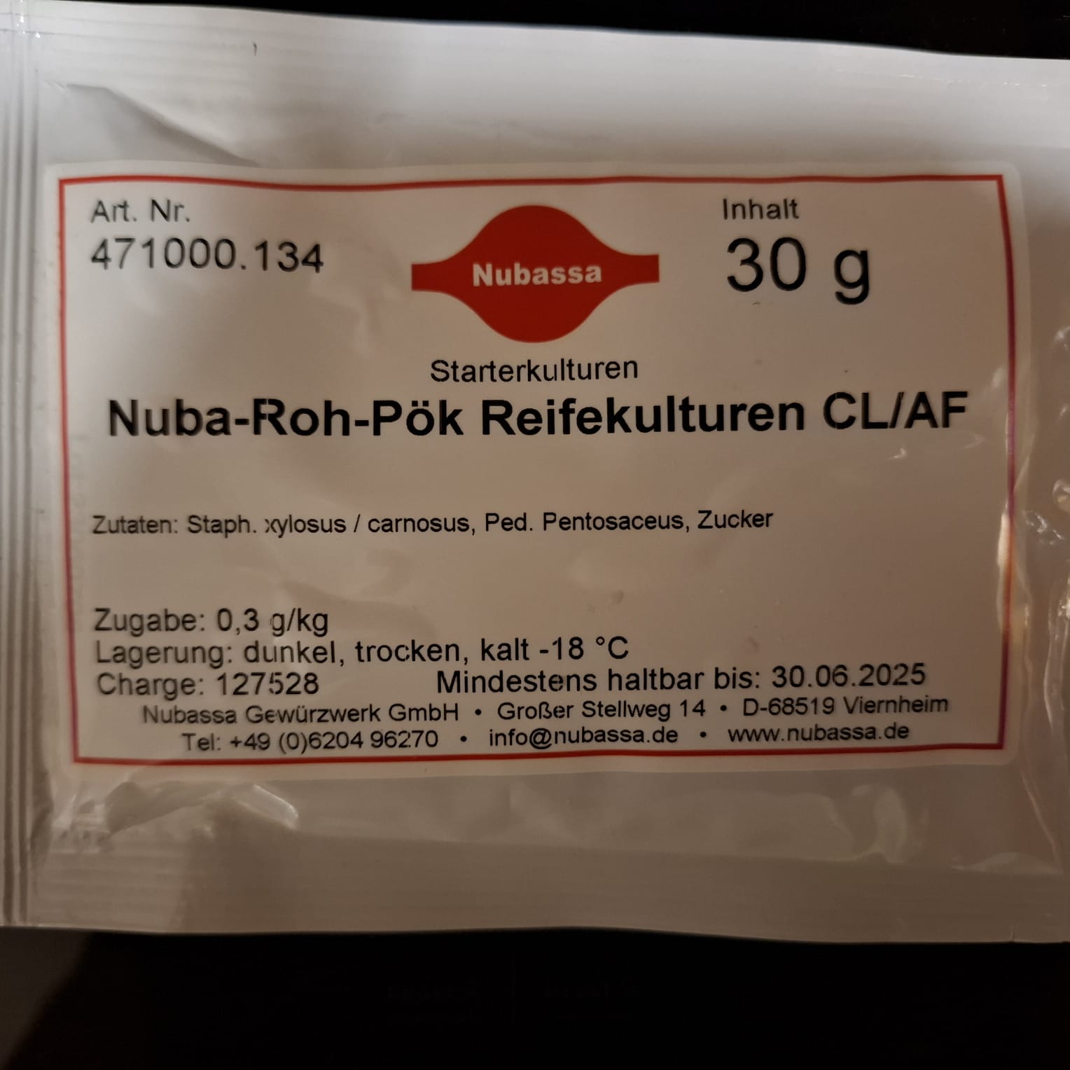 Cultures de maturation Nuba-Röh-Pök CL/AF 30 g