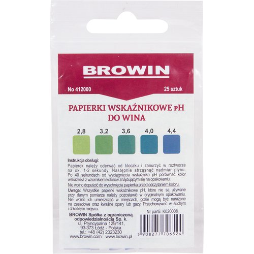 Bandelettes indicatrices de pH 2,8-4,4 25 pièces