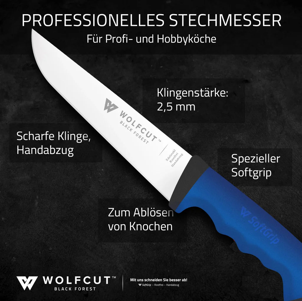 Softgrip Blue Stechmesser 17cm