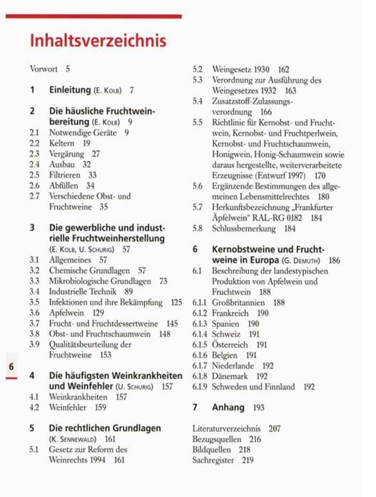 Fruchtweine - Produktion in Haushalt und Gewerbe