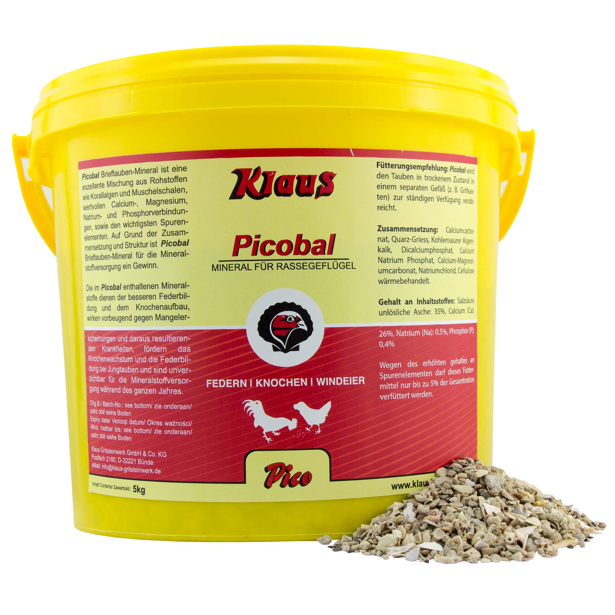 Picobal® Rassetauben- und Geflügel-Mineral 5kg