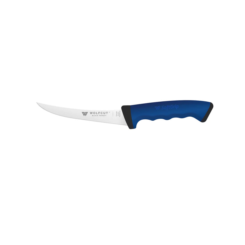 Softgrip Blue Ausbeinmesser 13cm gebogene flex Klinge