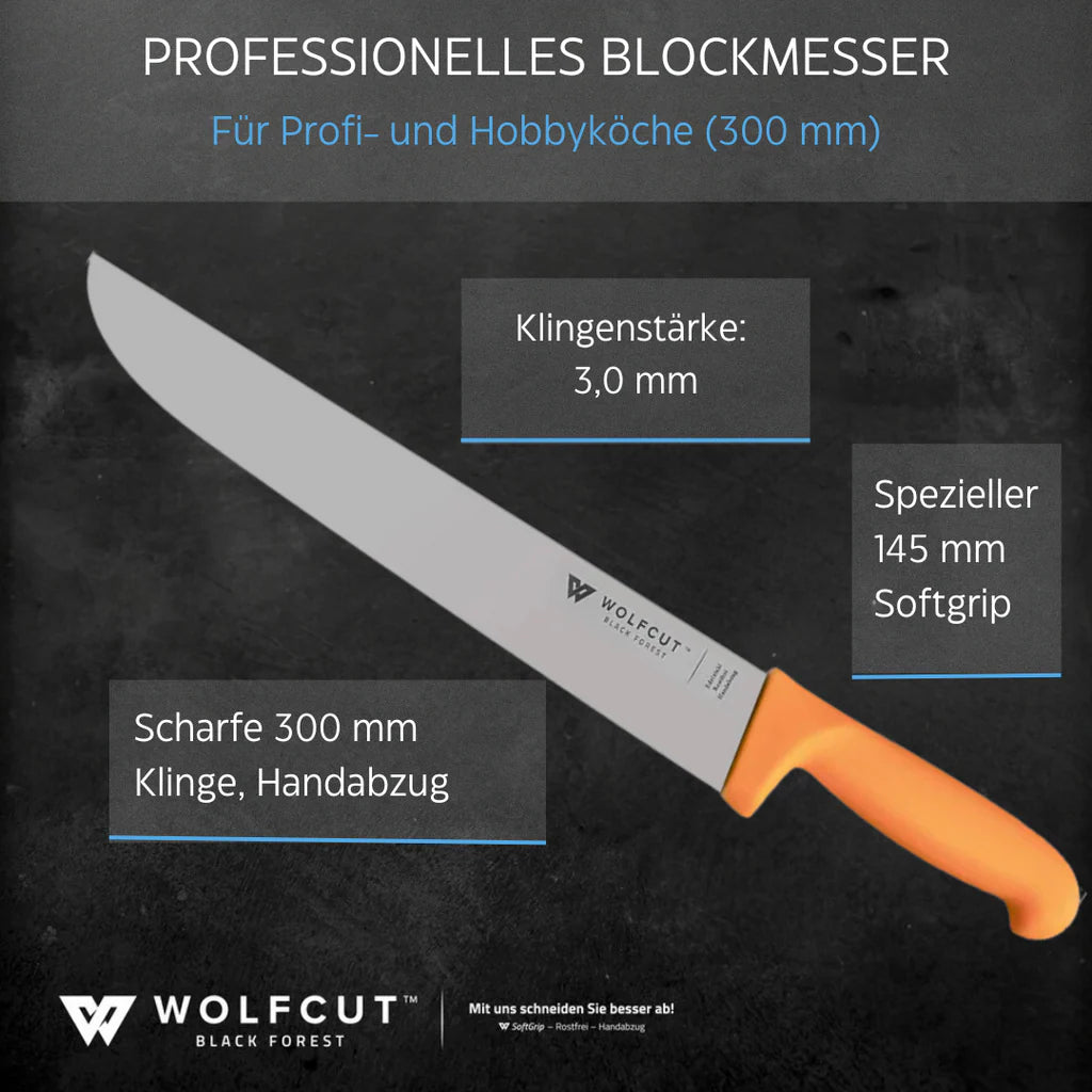 WOLFCUT Gold Blockmesser 30cm