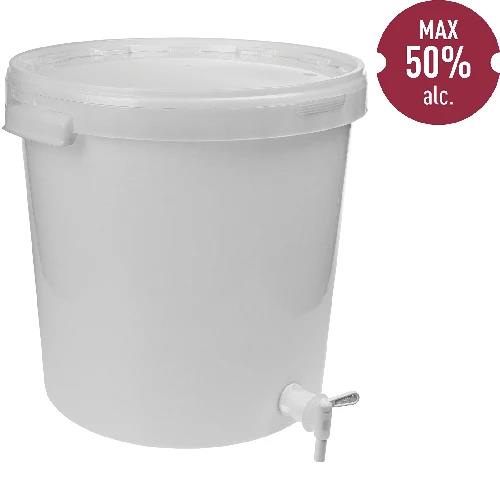 Gärbehälter 30 L mit Deckel und Ablasshahn