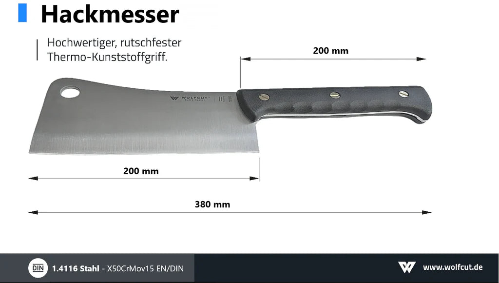WOLFCUT Gold Hackmesser 20cm