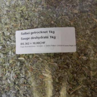 Salbei getrocknet / Sauge déshydraté 1kg