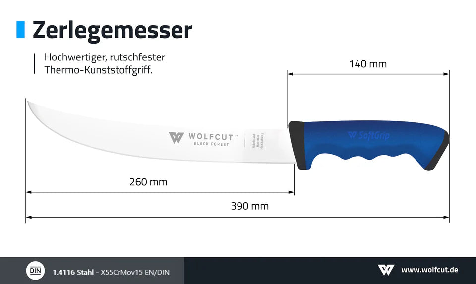 Softgrip Blue Zerlegemesser 26cm