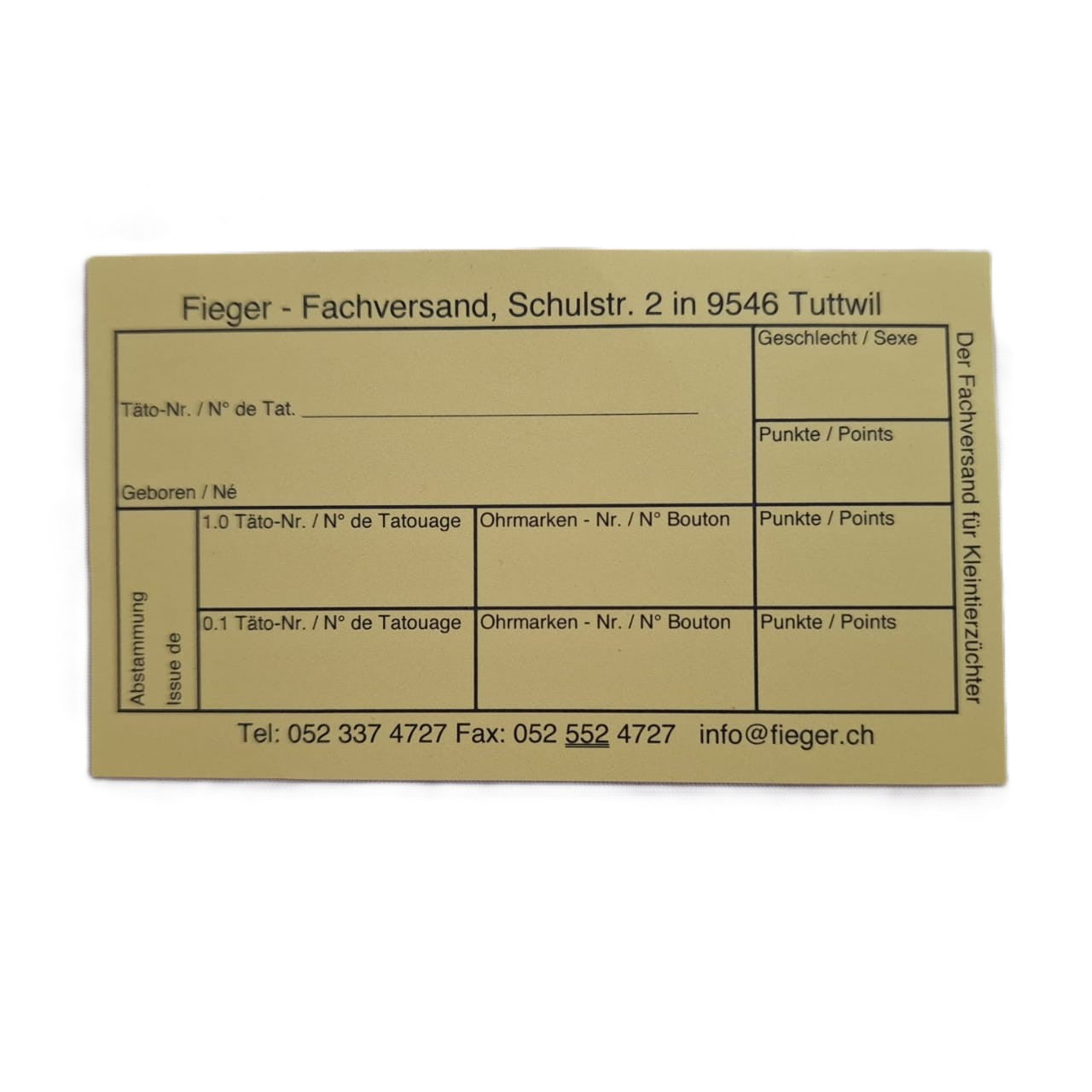 Stallkarten Gross mix
