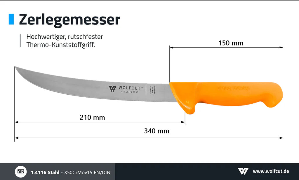 WOLFCUT Gold Zerlegemesser 21cm